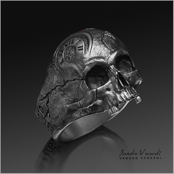 Silberring „Memento mori“