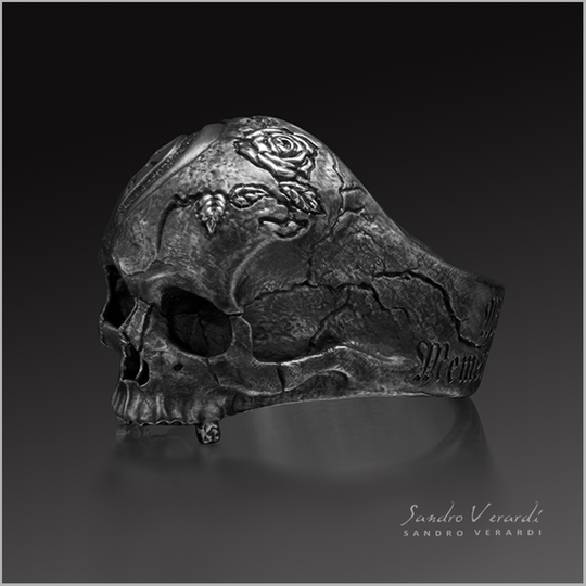 Silberring „Memento mori“