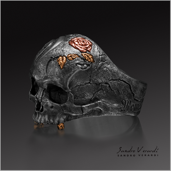 Silberring „Memento mori“