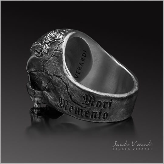 Silberring „Memento mori“