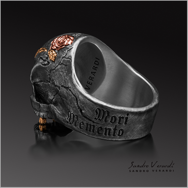 Silberring „Memento mori“