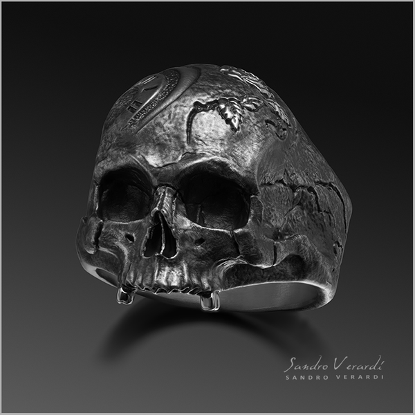 Silberring „Memento mori“