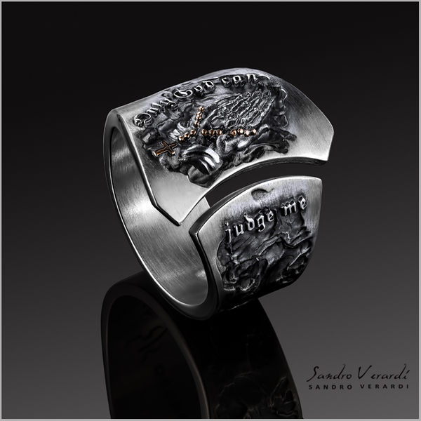 Silver Ring "Praying Hands"