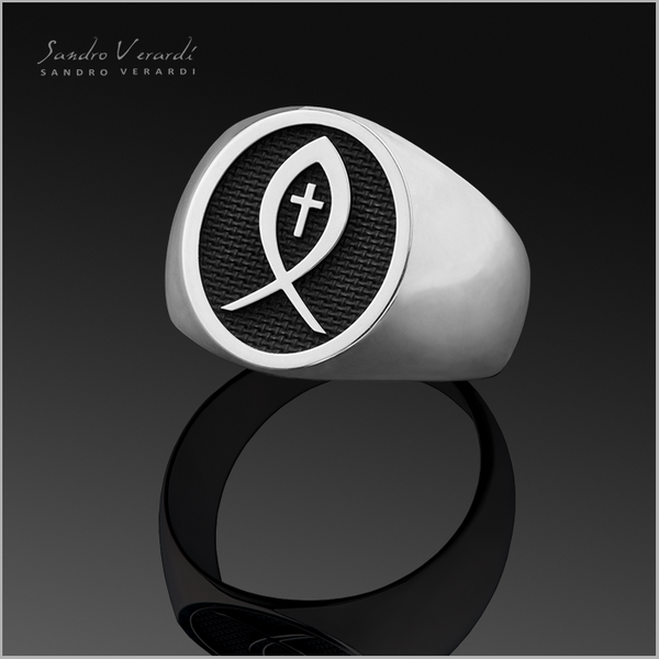 Silver Ring "fish symbol"