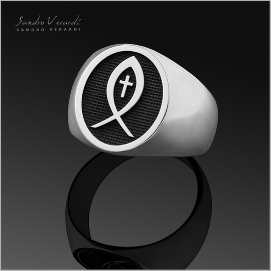 Silver Ring "fish symbol"
